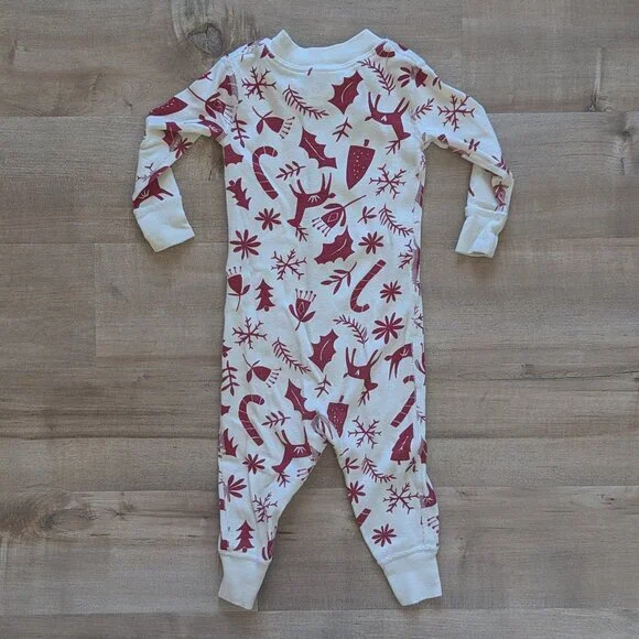 Hanna Andersson Scandi Deer Baby Zip Sleeper - 6-12M - Picture 3 of 5